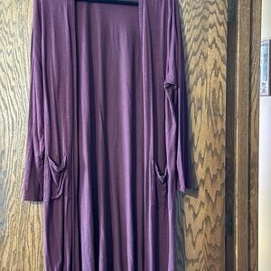 Torrid Plum Drape Cardigan